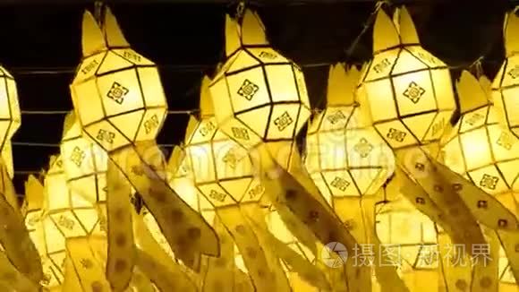 泰国清迈洛伊克拉通节美丽的灯笼