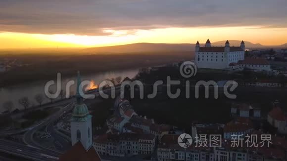 布拉迪斯拉发的城市景观视频