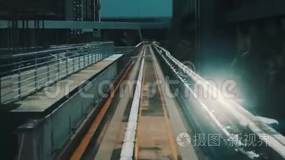室外地铁轨道视频