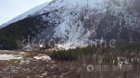 阿拉斯加的空中雪崩调查视频