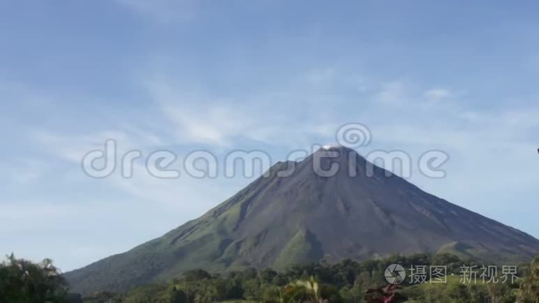 美丽的景色阿肾火山壮观视频