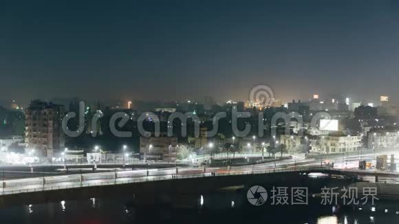 开罗夜间交通时间中断视频