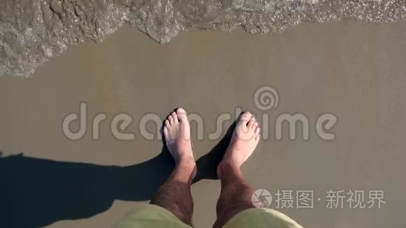 海边沙滩上的男足视频