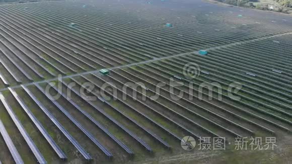 太阳能电池板农场空中生态能源