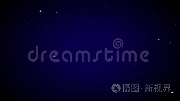 在晴朗的星空之夜闪烁着神奇的星星。