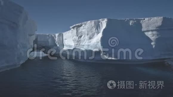 南极洲冰山拱海冰川海景视频