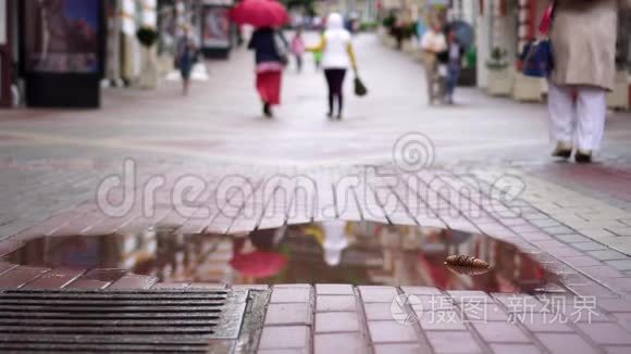 人们在雨中漫步视频