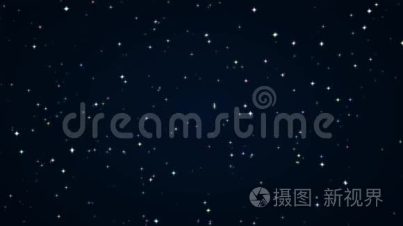 闪烁的星星在一个晴朗的星空黑暗的夜晚。