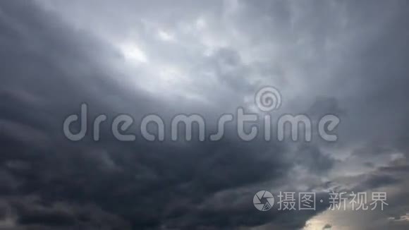 雷暴之前的风暴云背景视频