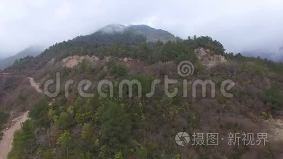 中国四川西部风景航拍。