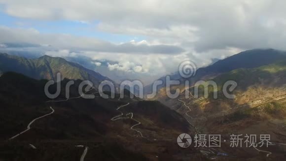 中国四川西部风景航拍图视频