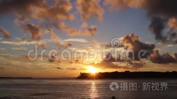巴西东北部美丽的日落视频
