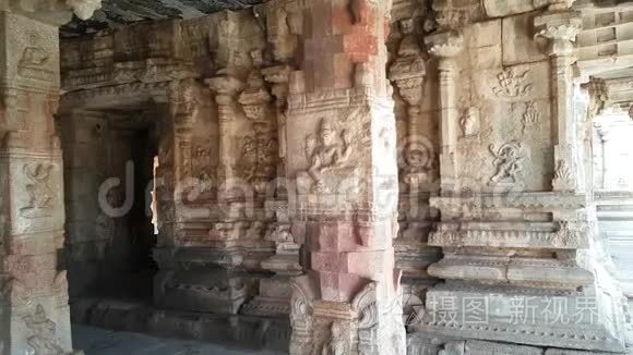 克里希纳神庙在汉比卡纳塔克邦视频