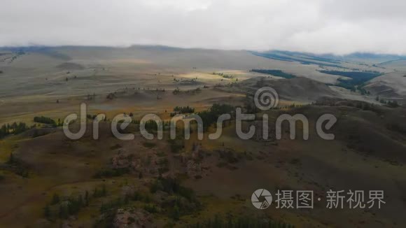 库雷草原的空中视频