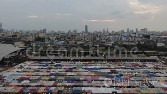 曼谷夜车市场昼夜时间间隔视频