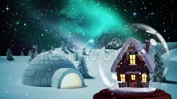 神奇森林雪球小屋圣诞动画视频