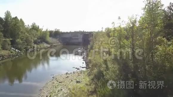 水库湖泊和拱坝气藏视频