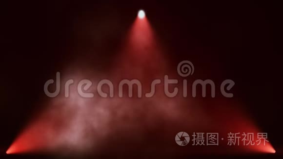 红三角舞台灯光和烟雾VJ循环运动背景