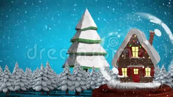 神奇森林雪球小屋圣诞动画视频