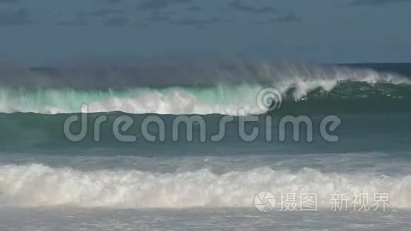 毛伊岛海岸线的巨浪视频