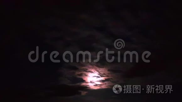 夜空中的月亮视频