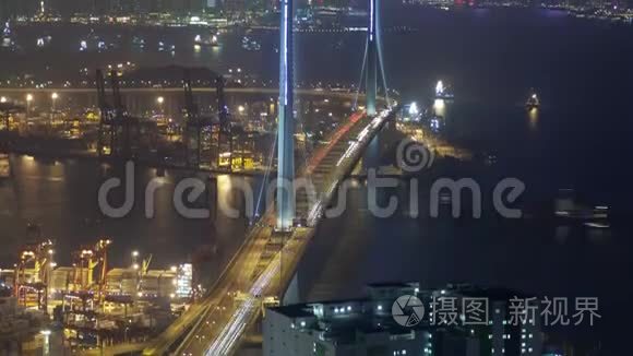 香港货柜码头时间拖後视频