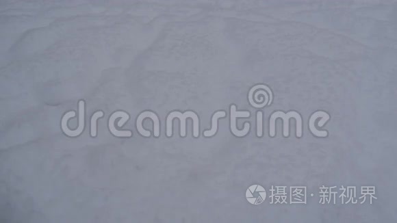 人类穿过雪视频