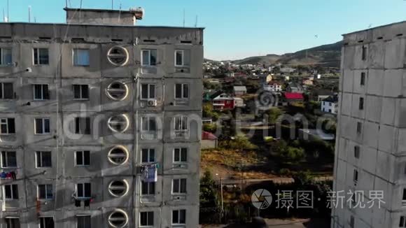 格鲁吉亚旧混凝土住宅建筑住宅视频