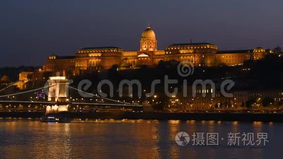 布达佩斯布达部分夜景