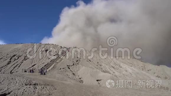 印度尼西亚东爪哇省Bromo Tengger Semeru国家公园Gunung Bromo火山电影摄影