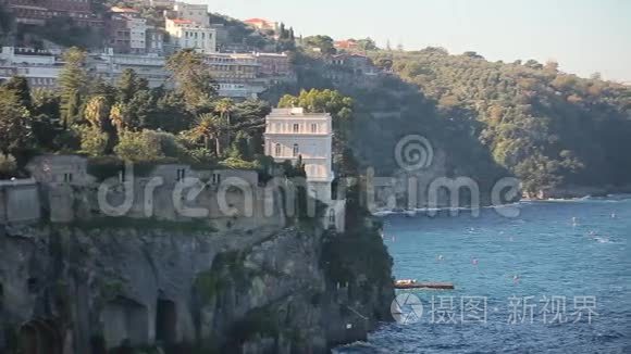 意大利海边城市景观视频