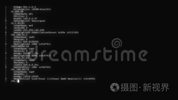 加密快速长时间滚动编程安全黑客代码数据流在黑白显示新质量