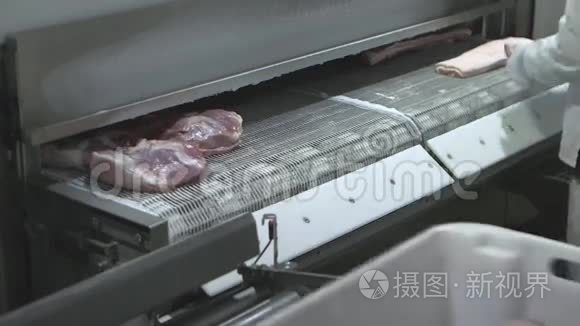 深度冷冻肉类准备视频