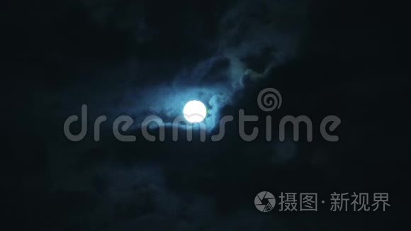 夜云后满月.