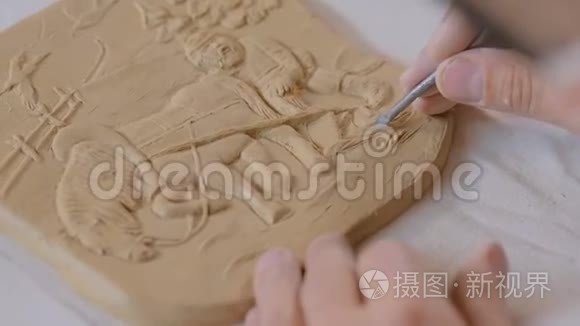 波特制作粘土邮票图片