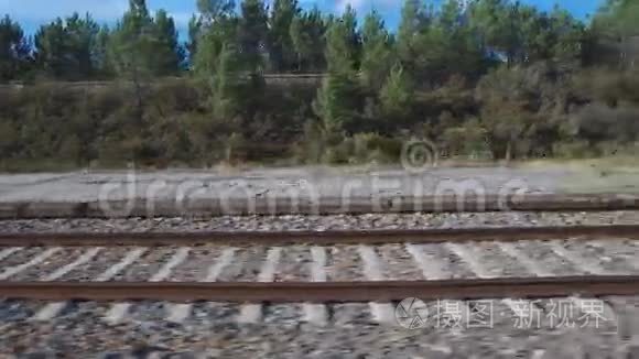 在铁路上滑动摄像机视频