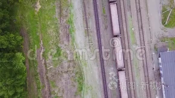 列车及列车轨道航摄影像视频