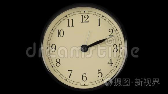 用快速移动的手在时钟上显示时间的流动短视频