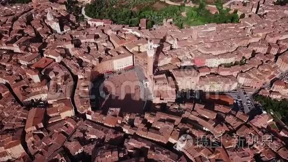 意大利布鲁内洛锡耶纳市景观视频