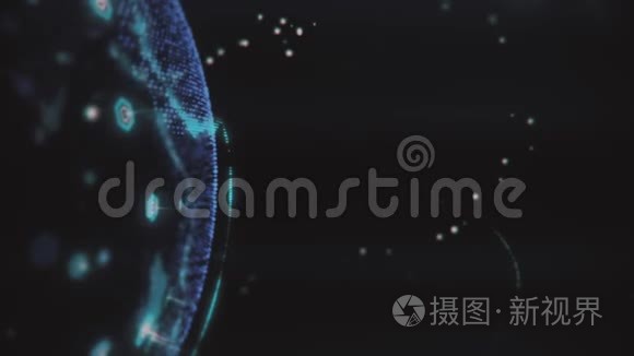 全球网络连接世界抽象三维渲染卫星星链。 卫星制造一个网或