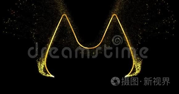 两个相连的水滴形成的金色螺旋视频