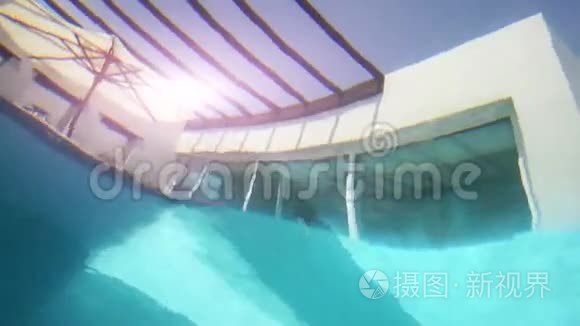 带有私人游泳池的豪华别墅视频