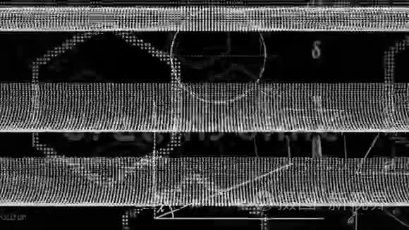 手写科学公式和多种几何形状的动画