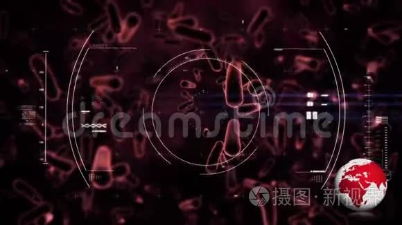 细菌传播的数字动画消息
