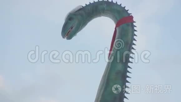 长颈食草恐龙写实模型视频