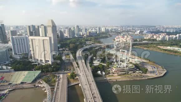 新加坡城市景观公路交通时间-流逝