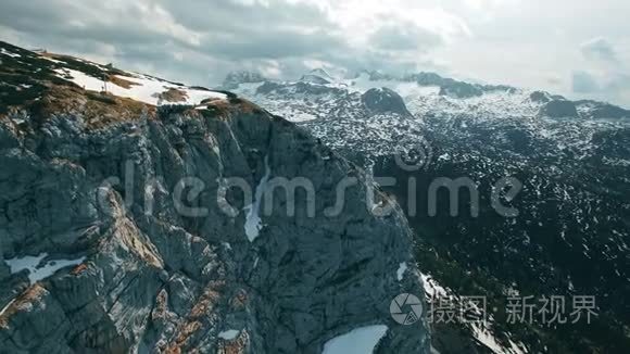 奥贝特拉恩，奥地利山区5号观景台的空中全景。