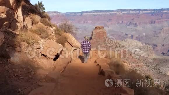 在大峡谷国家公园徒步旅行视频