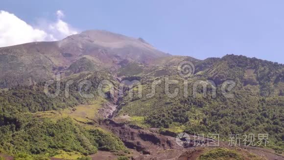 通古拉瓦火山顶部视频