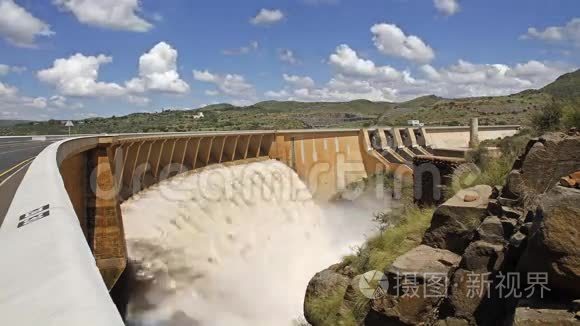 大坝墙的时间流逝视频